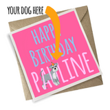Single Dog Portrait to Customise Personalised Cards and Mugs