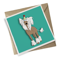 Chinese Crested Birthday Card