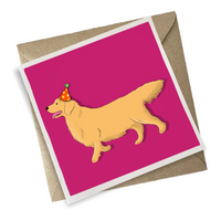 Golden Retriever Birthday Card