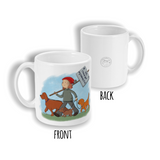 "Yes, I have got my hands full" dog walker's mug